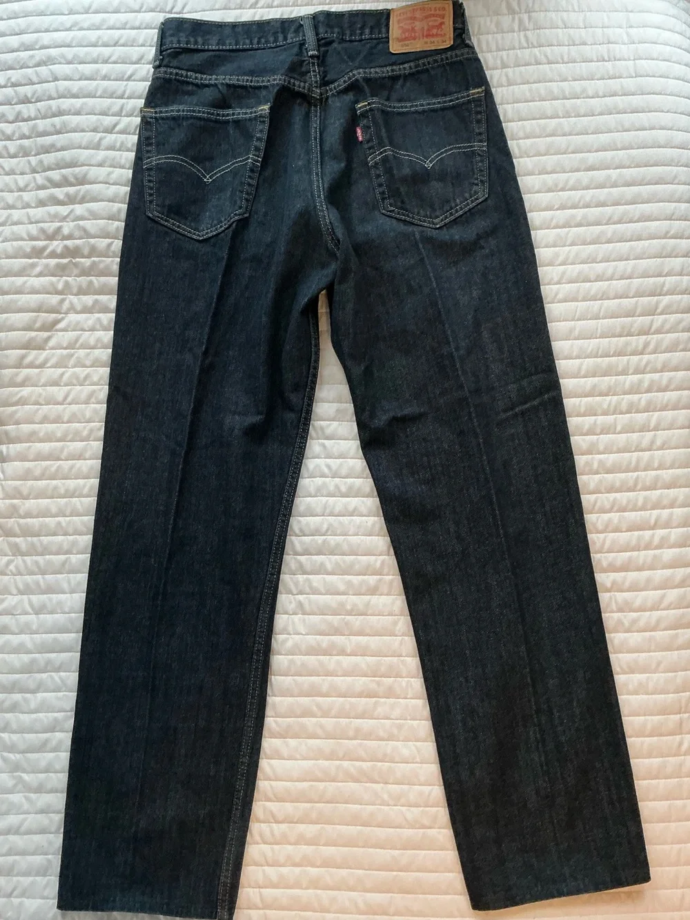 Levi's Men's Straight Jeans in Dark Blue Denim (2)